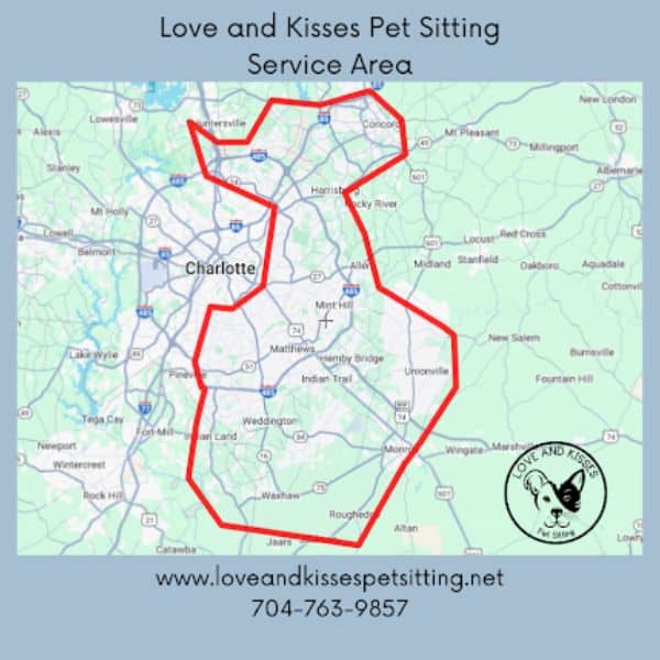 Daily Dog Walking - in Charlotte, NC & Surrounding Areas - Service Area Map